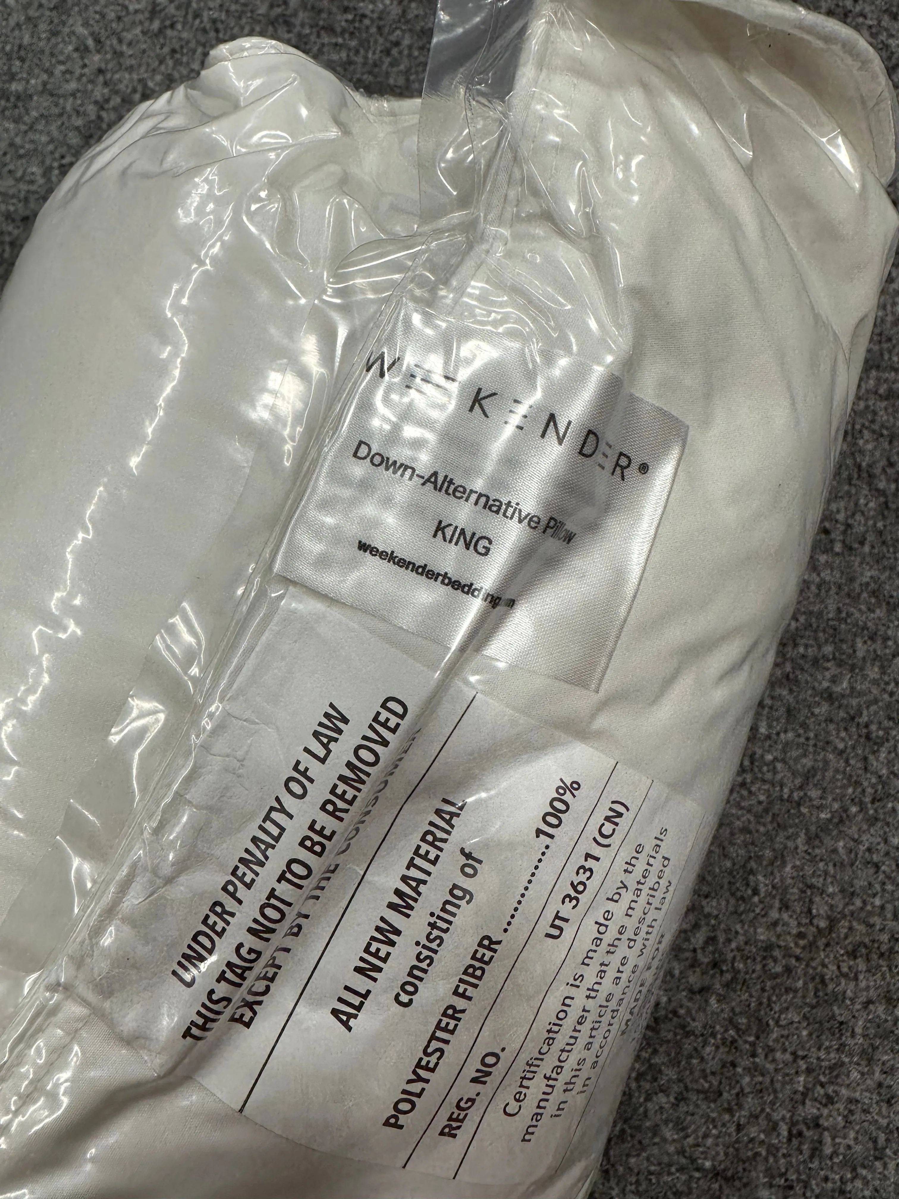 2 Down Alternative King Pillow Inserts