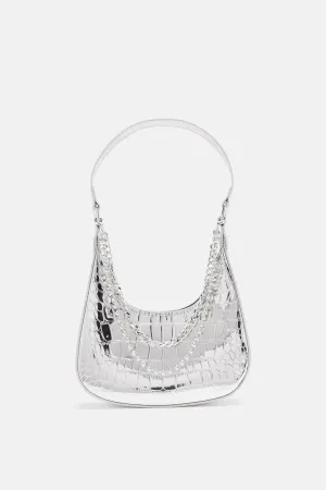Baddie On The Go Handbag - Silver