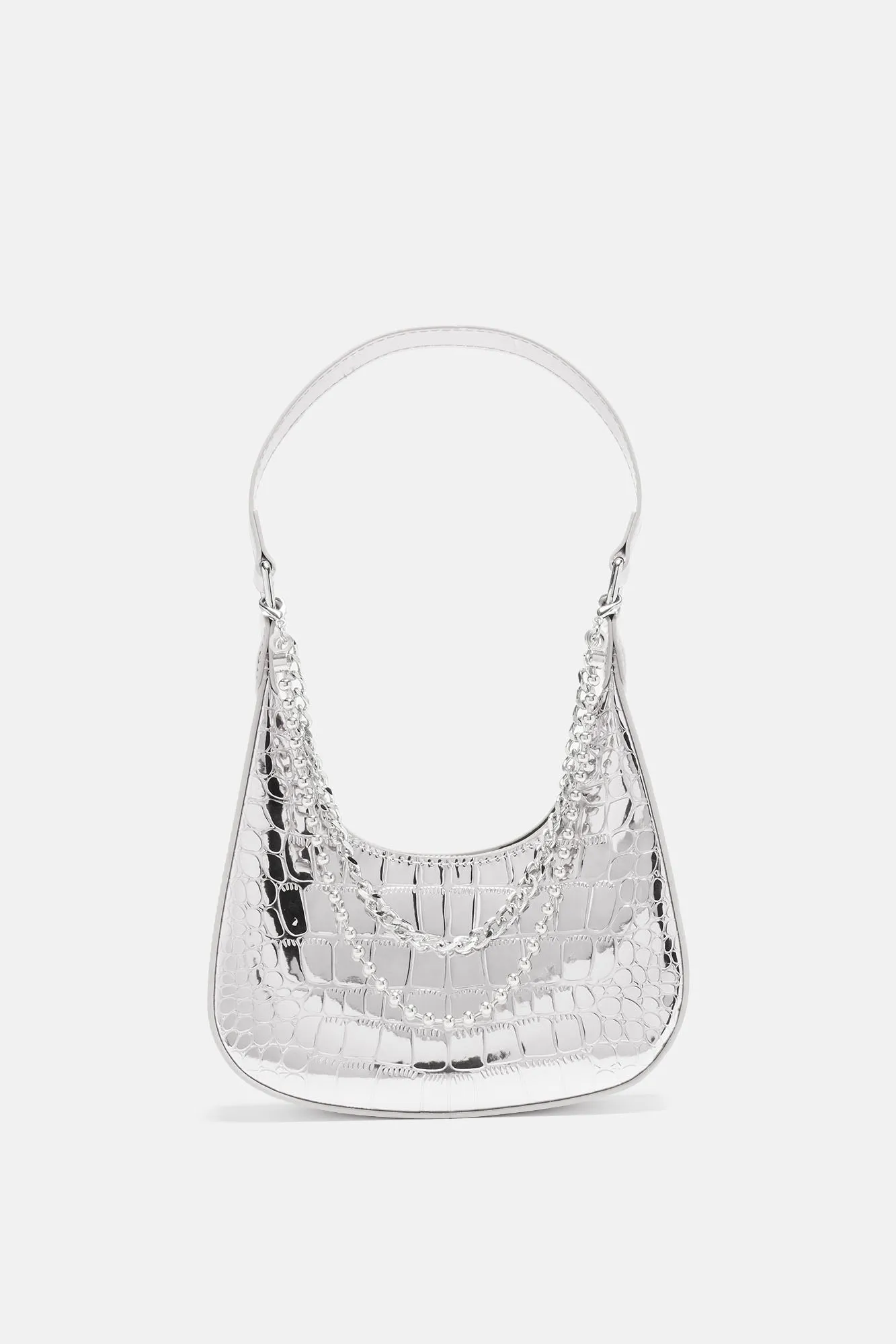 Baddie On The Go Handbag - Silver
