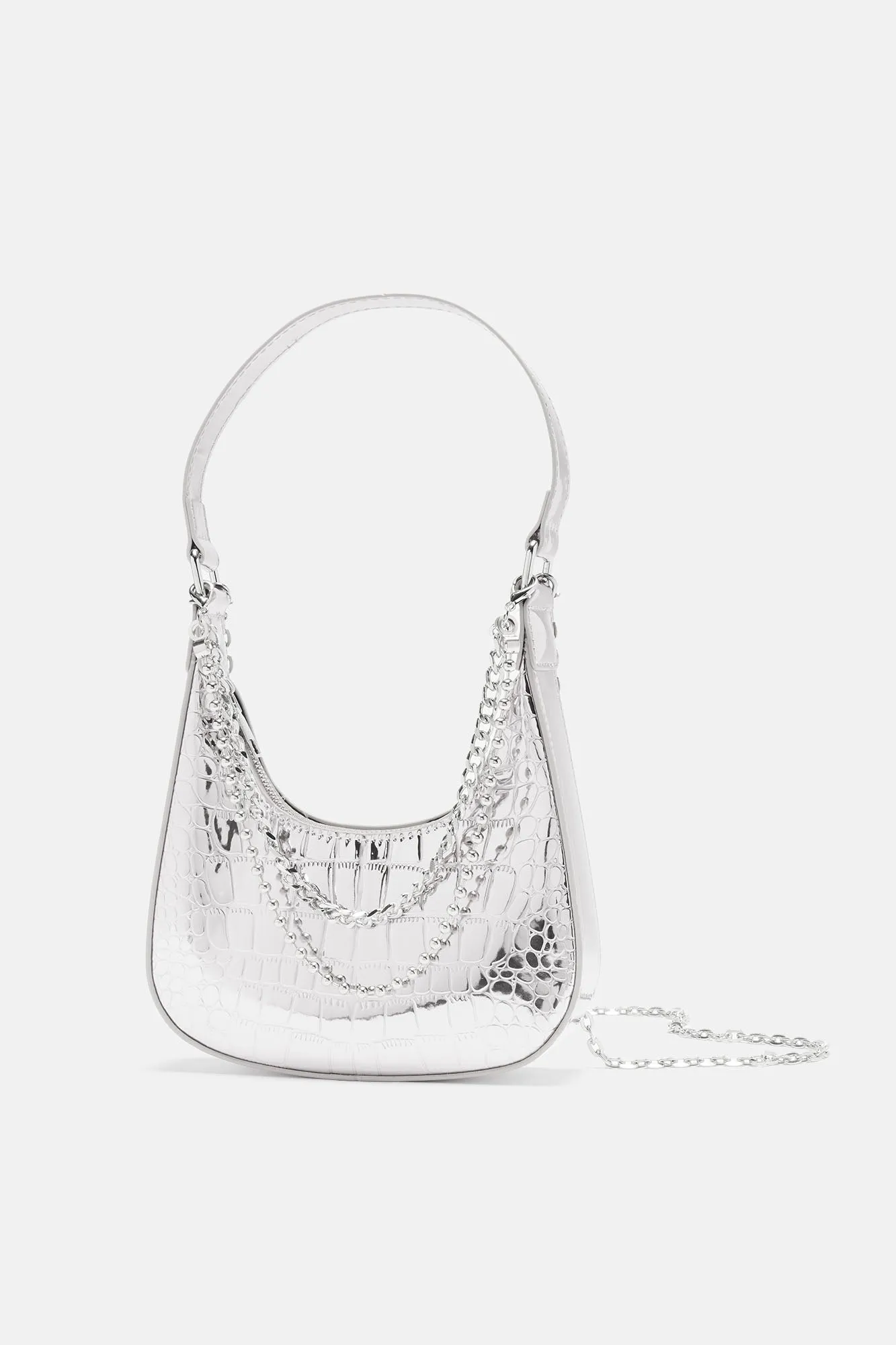Baddie On The Go Handbag - Silver