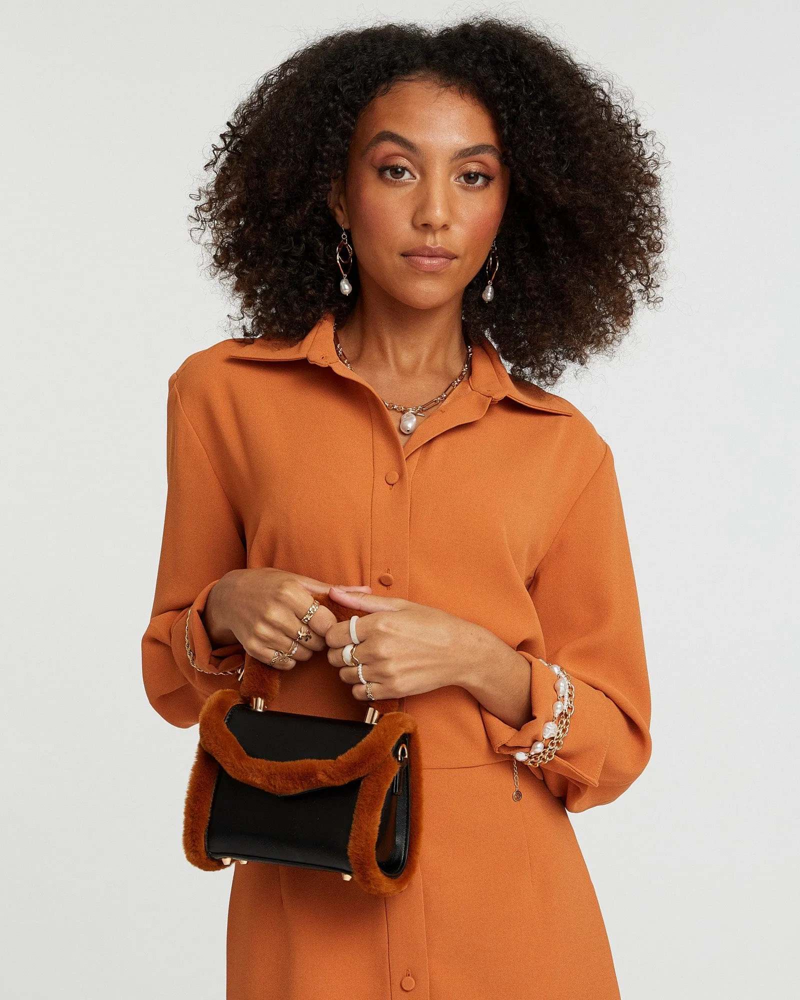 Black Kiki Trim Mini Bag