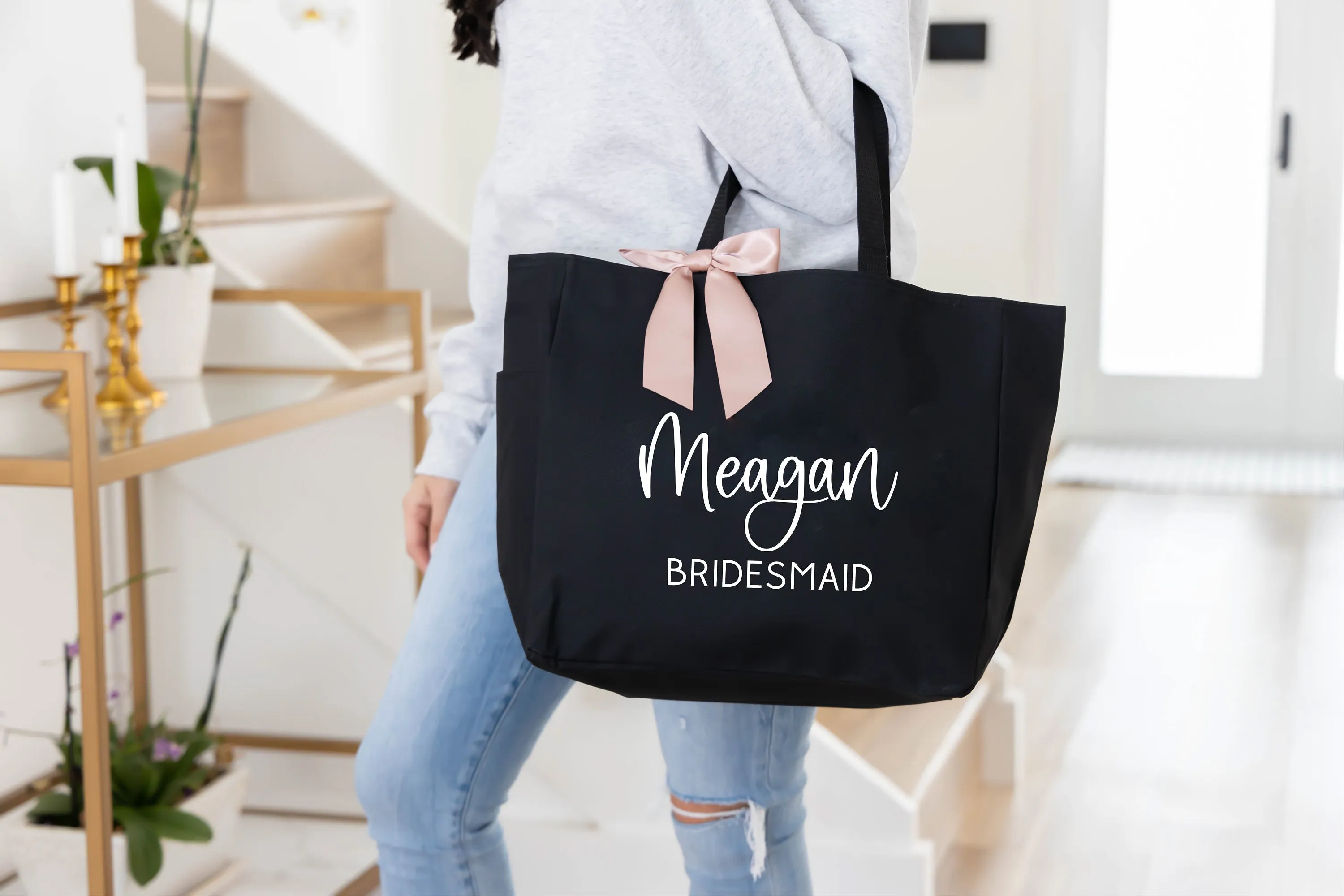 Custom Tote Bag with Zipper - Personalized Bags