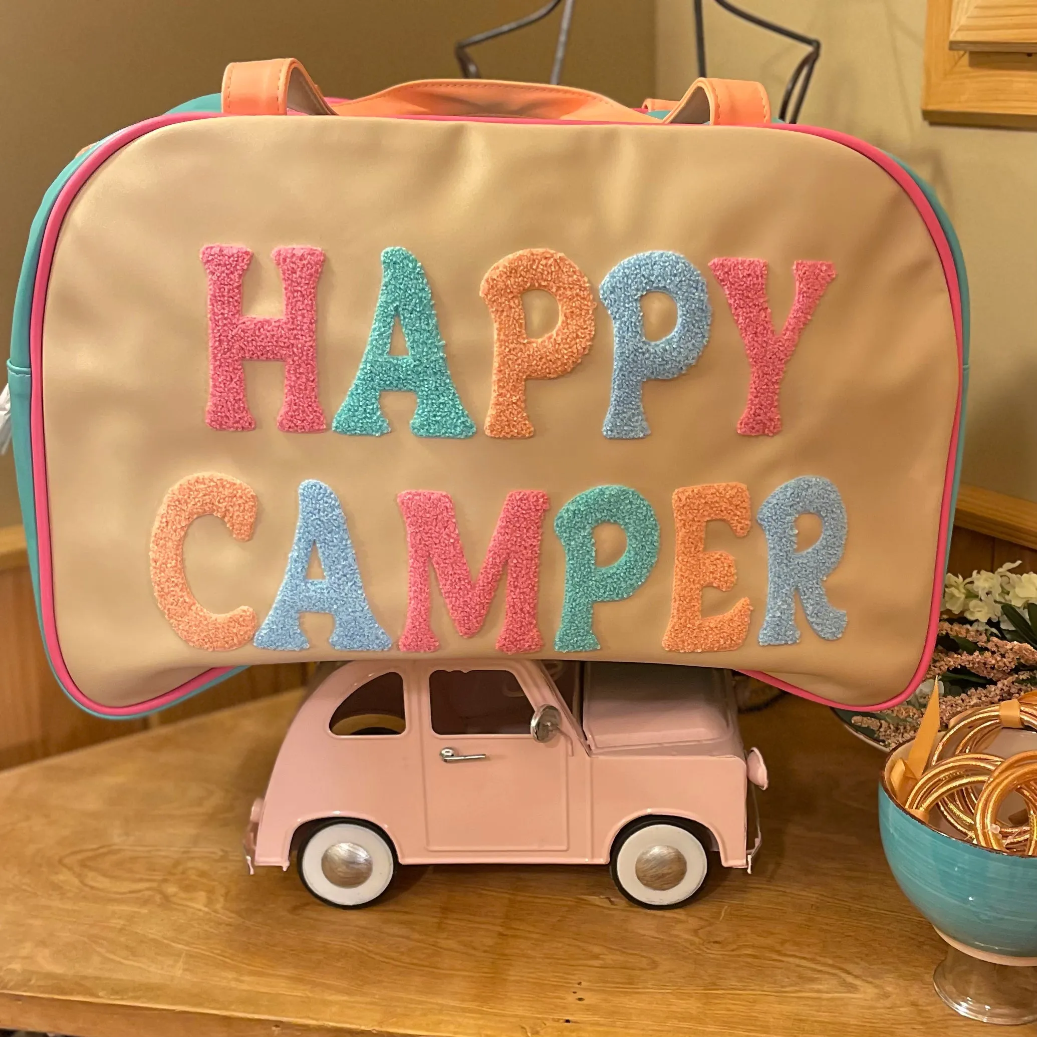 Duffle Bag: Weekender - On My Way  Getaway  Happy Camper