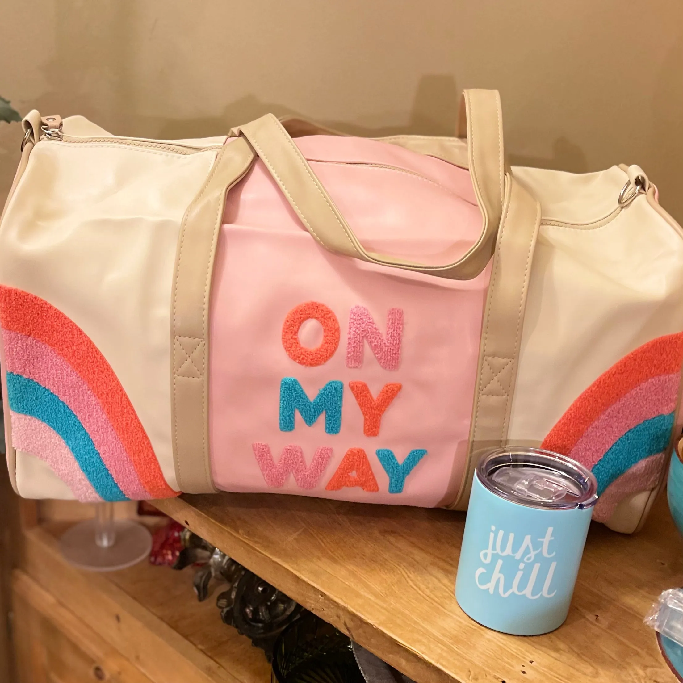 Duffle Bag: Weekender - On My Way  Getaway  Happy Camper