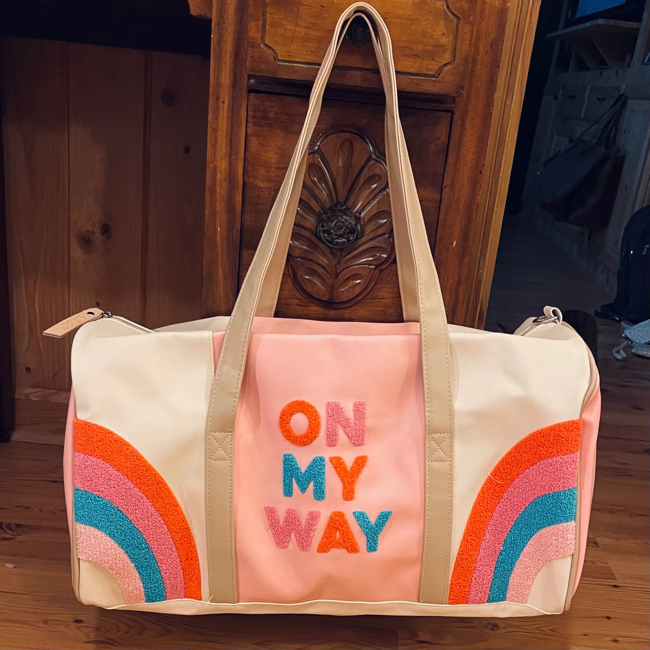 Duffle Bag: Weekender - On My Way  Getaway  Happy Camper