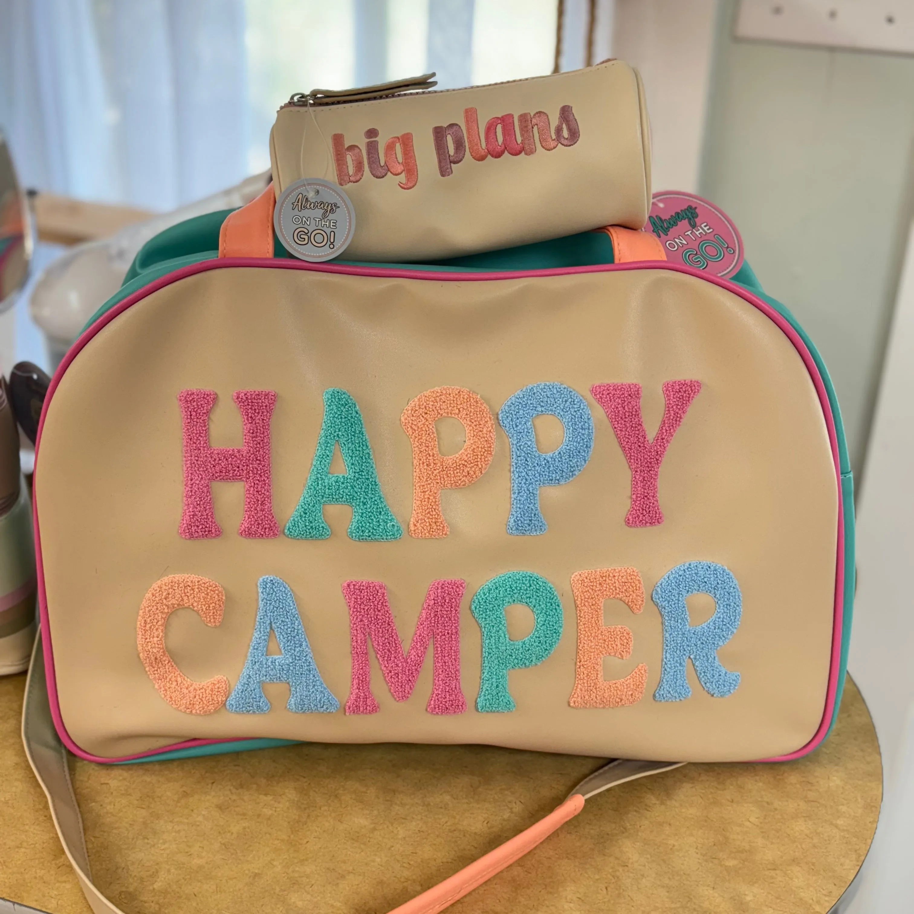 Duffle Bag: Weekender - On My Way  Getaway  Happy Camper