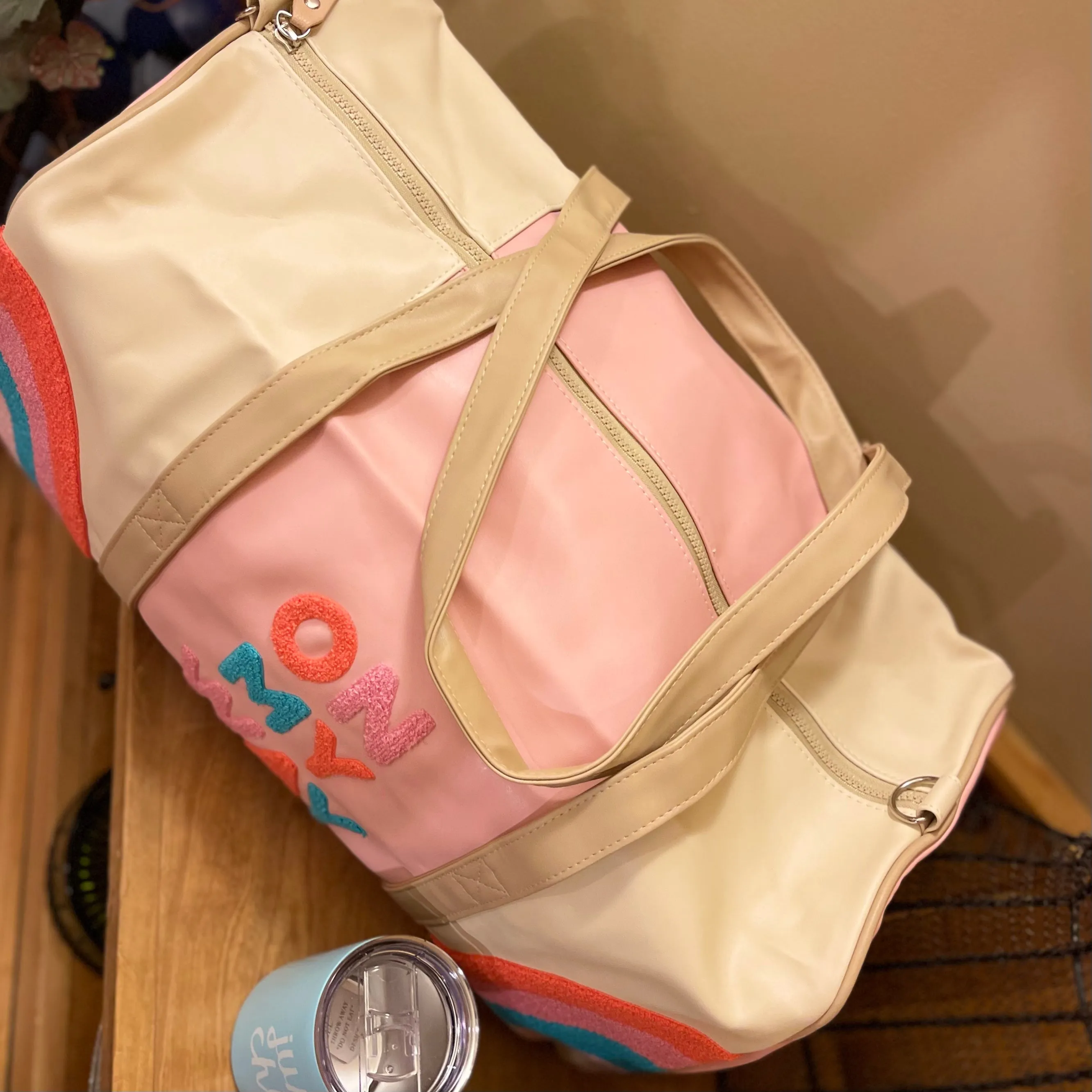 Duffle Bag: Weekender - On My Way  Getaway  Happy Camper