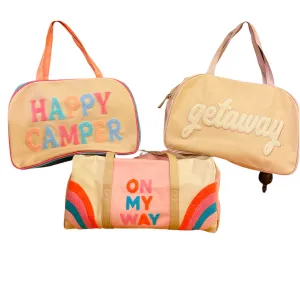Duffle Bag: Weekender - On My Way  Getaway  Happy Camper
