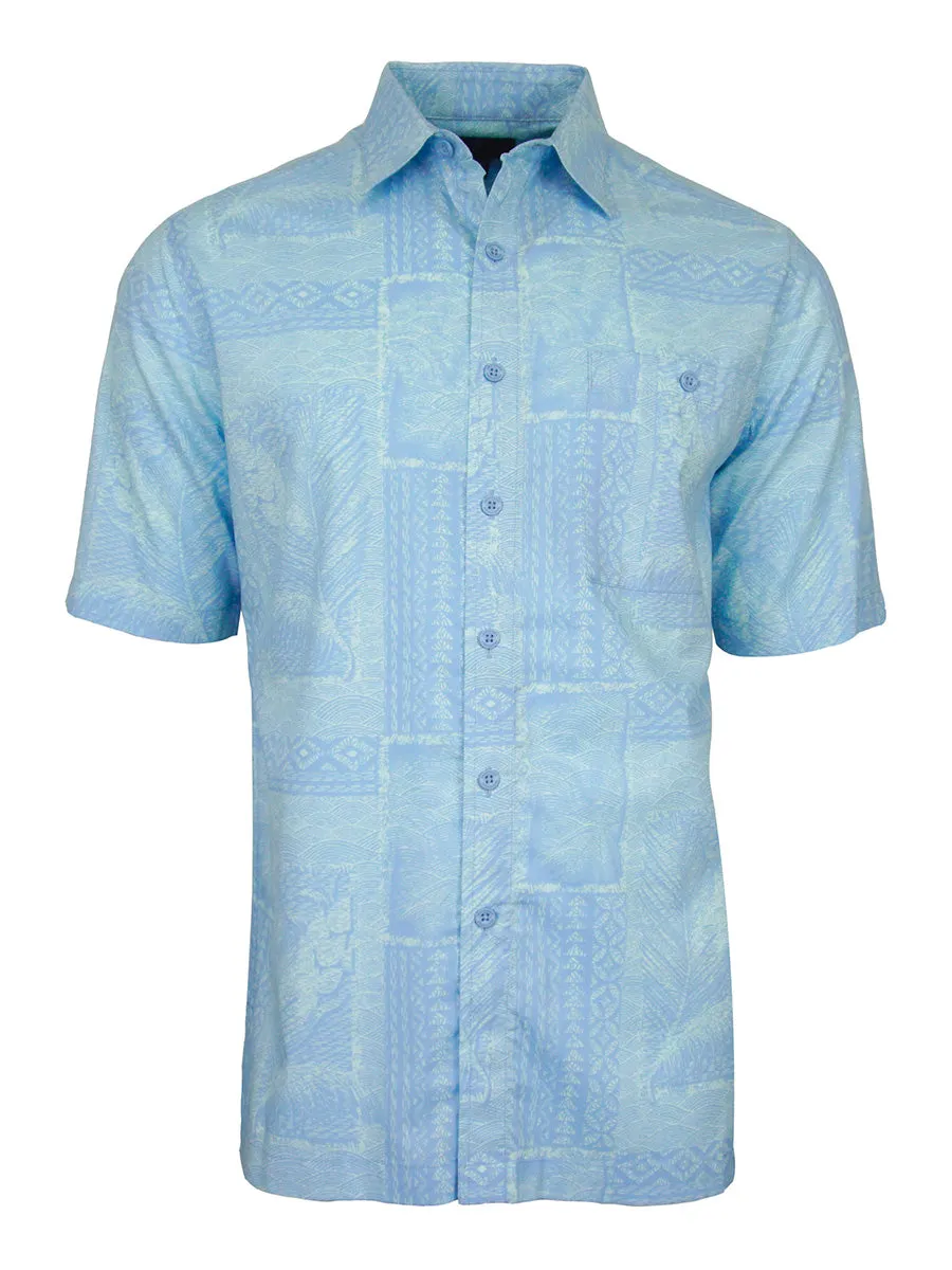 Men's Hawaiian Cotton Print Shirt - Sandy Lane