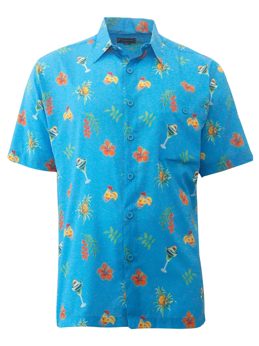 Men's Hawaiian Cotton Print Shirt - Tropical Mix