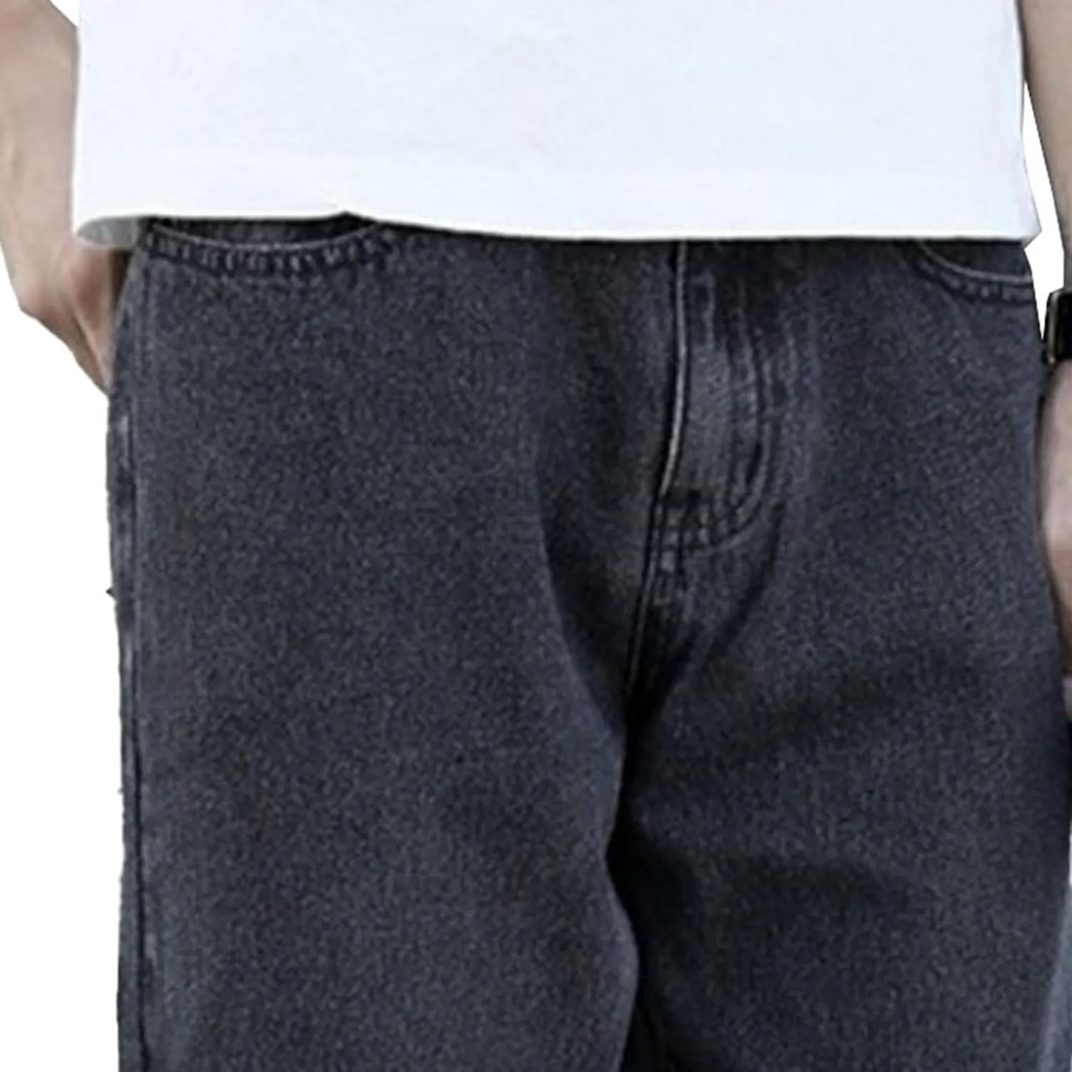 Men's Slim Fit Straight Leg Stylish Jeans Solid Stretch Comfort Denim Pants Casual Comfort Jeans Trouser