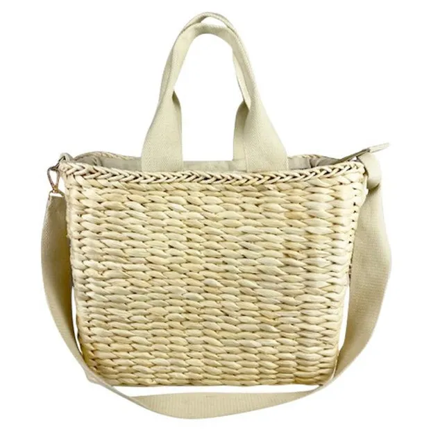 Natural Straw Cooler Tote