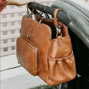OiOi Tote Triple Compartment Nappy Bag - Tan
