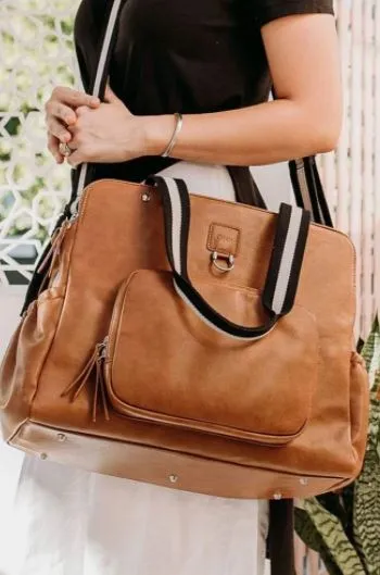 OiOi Tote Triple Compartment Nappy Bag - Tan
