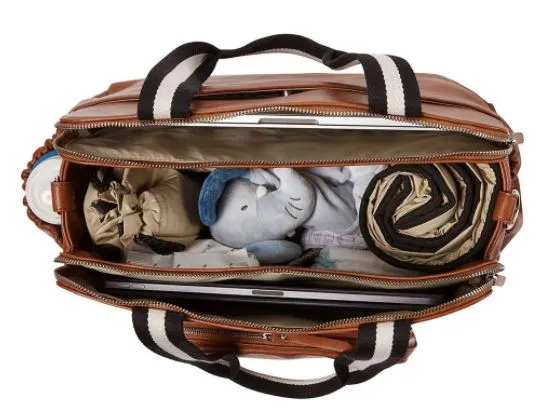 OiOi Tote Triple Compartment Nappy Bag - Tan