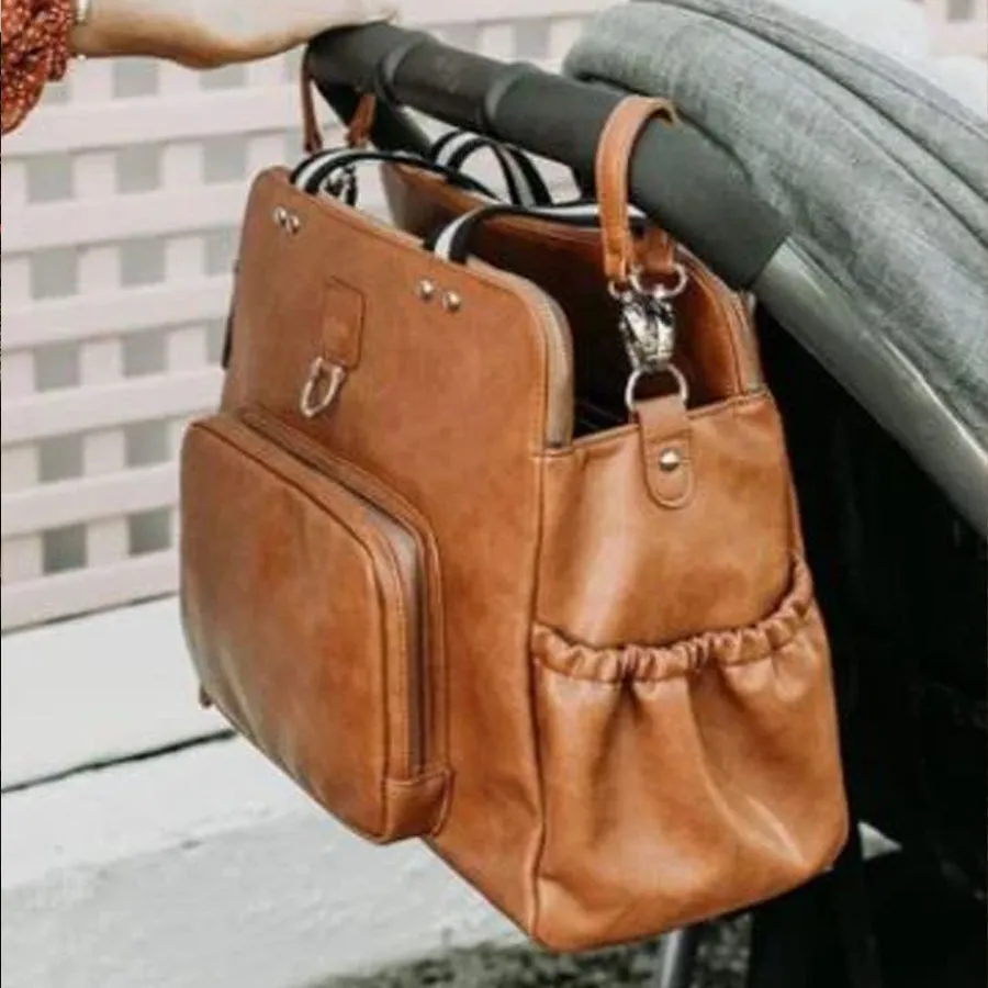 OiOi Tote Triple Compartment Nappy Bag - Tan