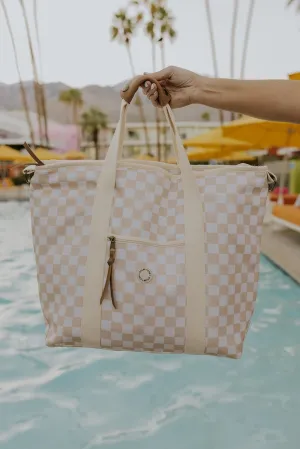 Rylee   Cru Shell Checker Cooler Tote