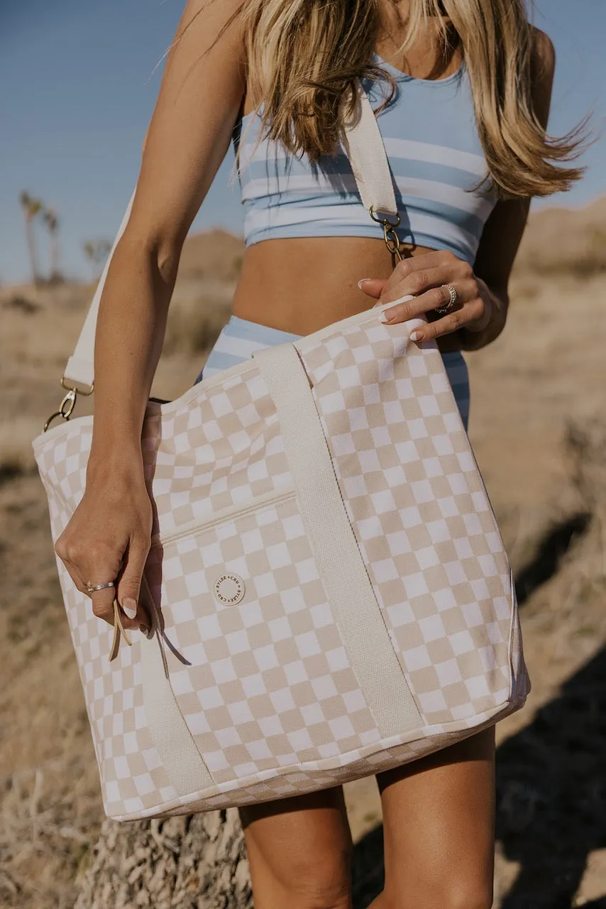 Rylee   Cru Shell Checker Cooler Tote