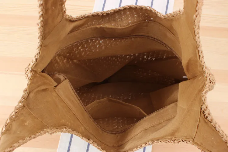 Straw beach bag