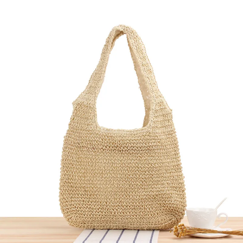 Straw beach bag