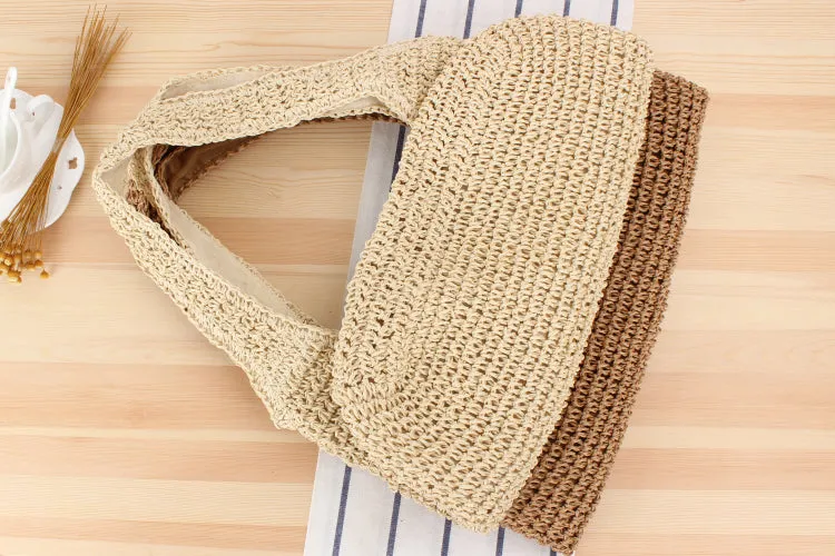 Straw beach bag