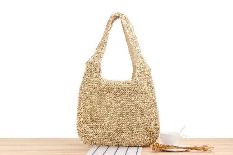 Straw beach bag