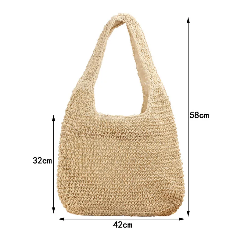 Straw beach bag