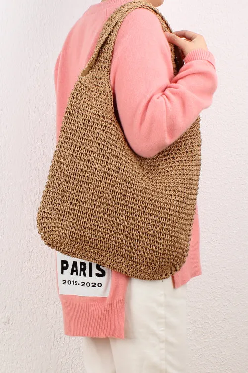 Straw beach bag