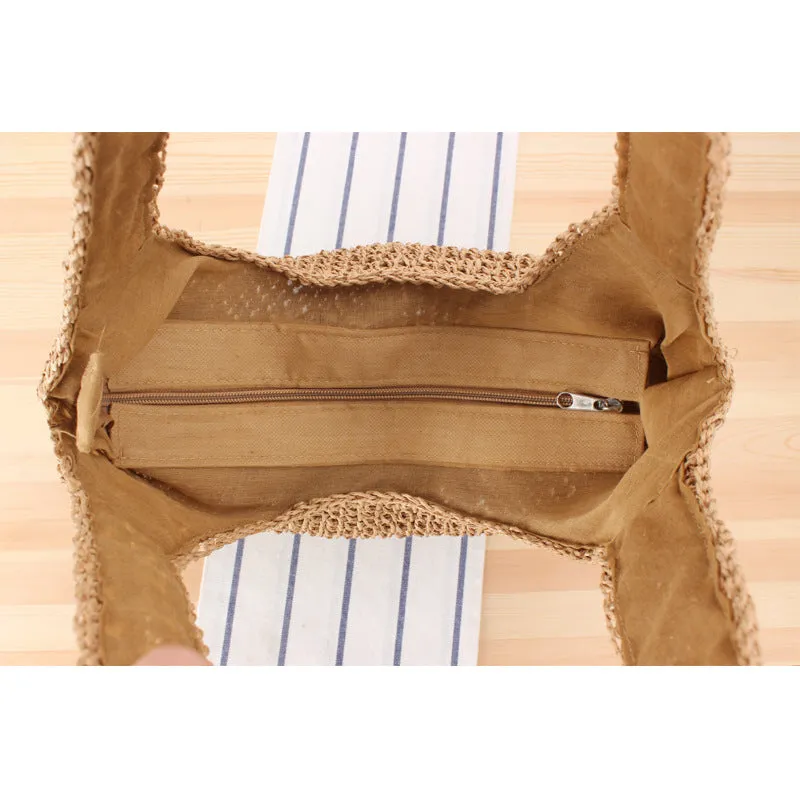Straw beach bag