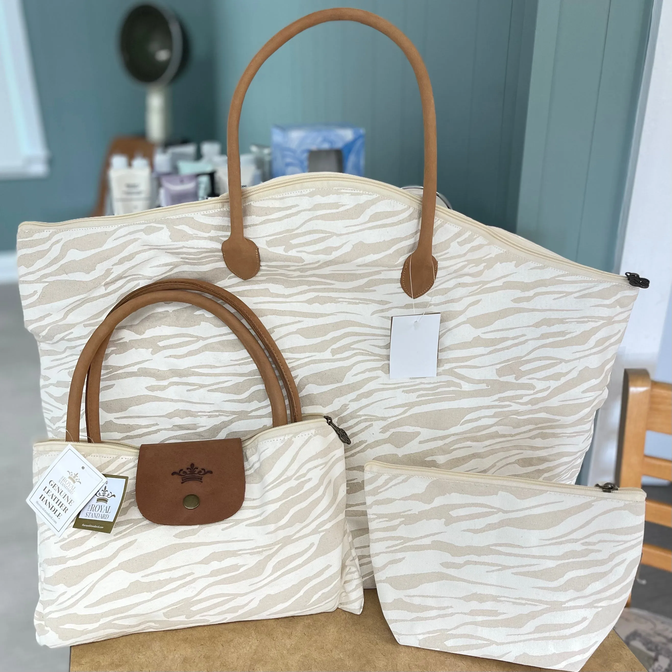 Tiger Stripes Weekender Bag or Cosmetic Bag